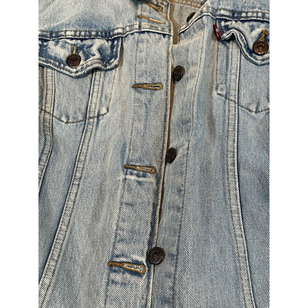 Levi's Jean Jacket Womens Size Large Custom Hand Painted Back - Picture 6 of 10